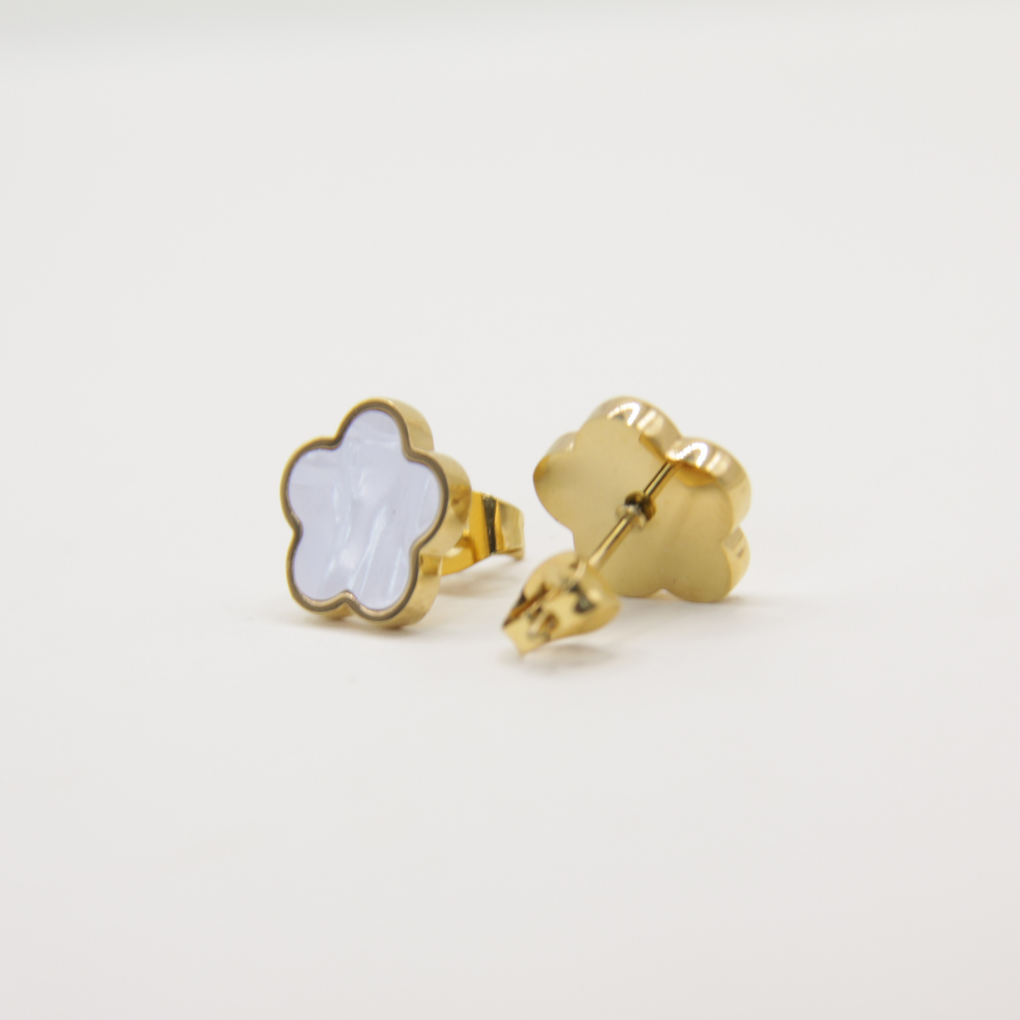 14k Gold plated mother of pearl earrings