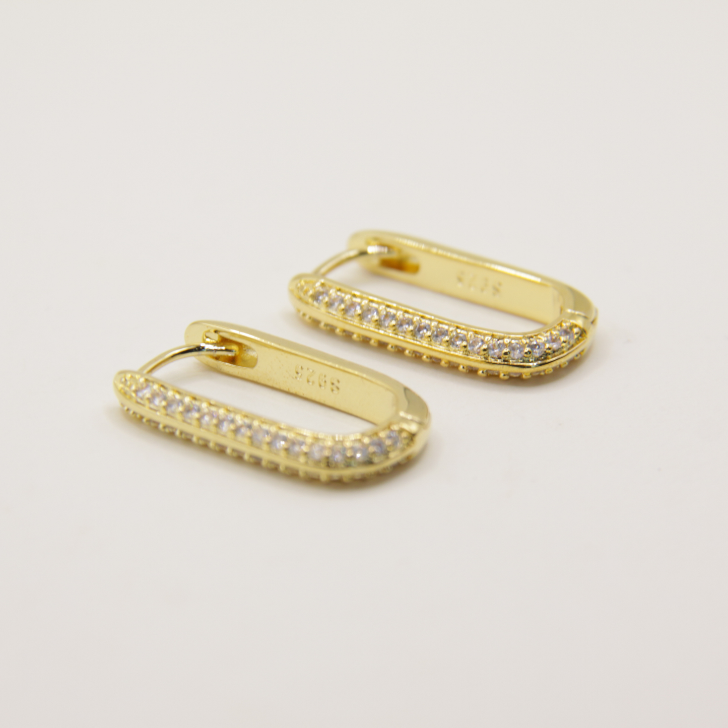 14k Gold plated zirconia earrings
