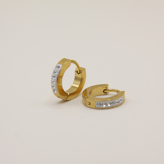 14k Gold plated zirconia earrings