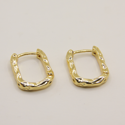 14k Gold plated twist earrings