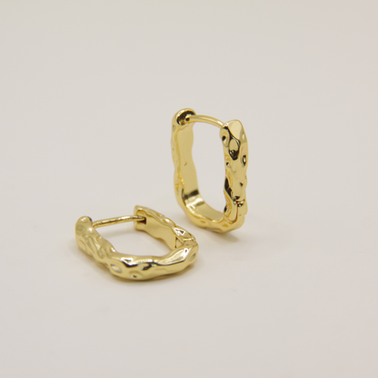 14k Gold plated twist earrings