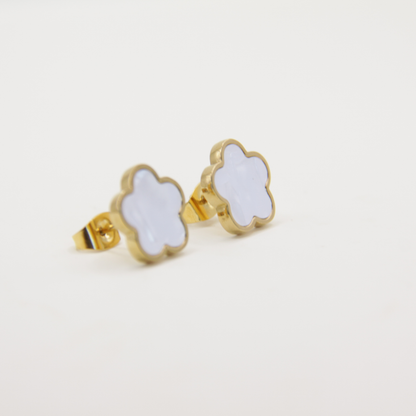 14k Gold plated mother of pearl earrings