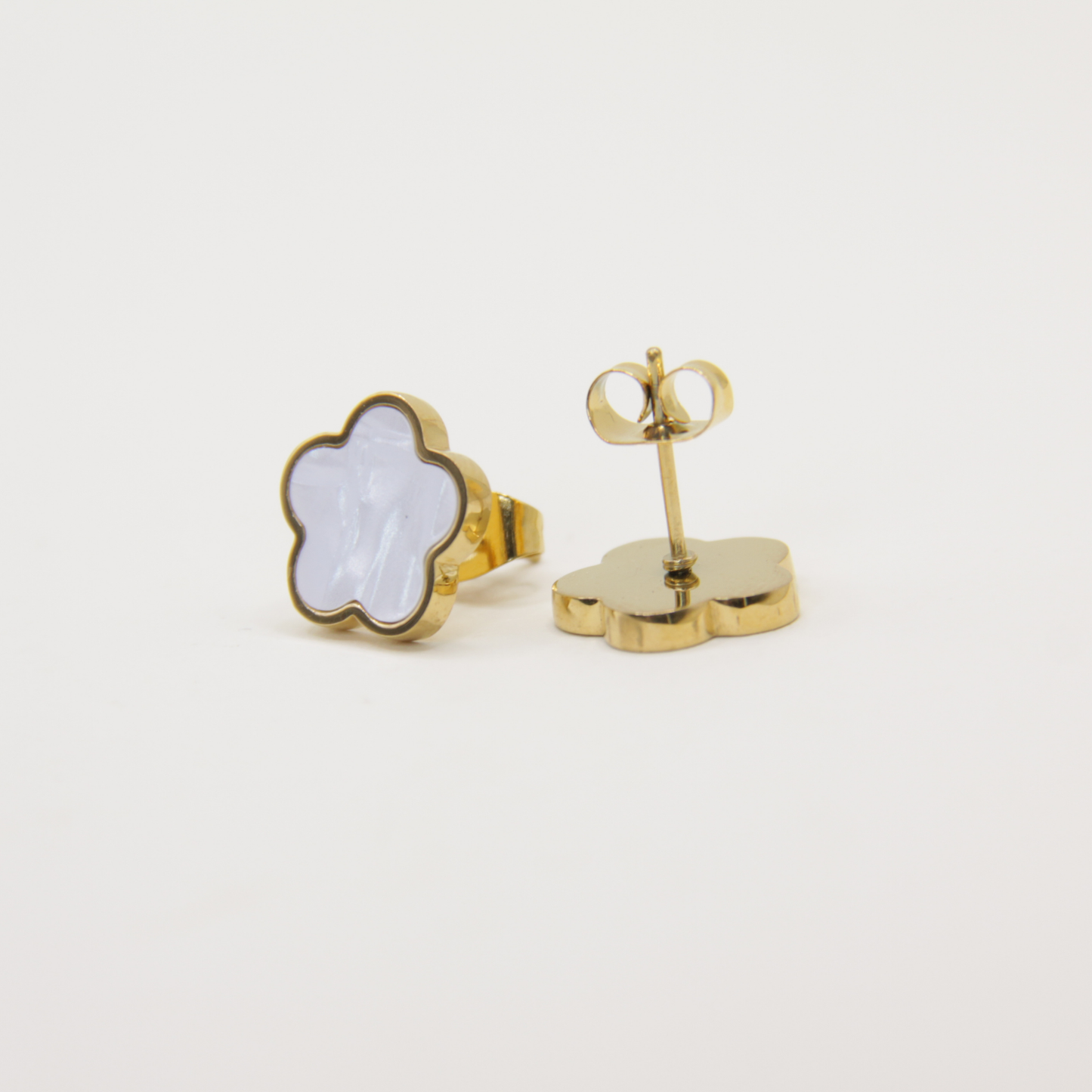 14k Gold plated mother of pearl earrings