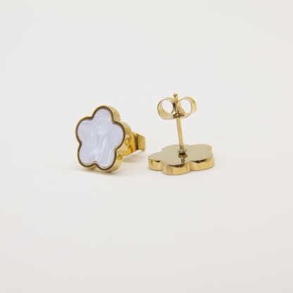 14k Gold plated mother of pearl earrings