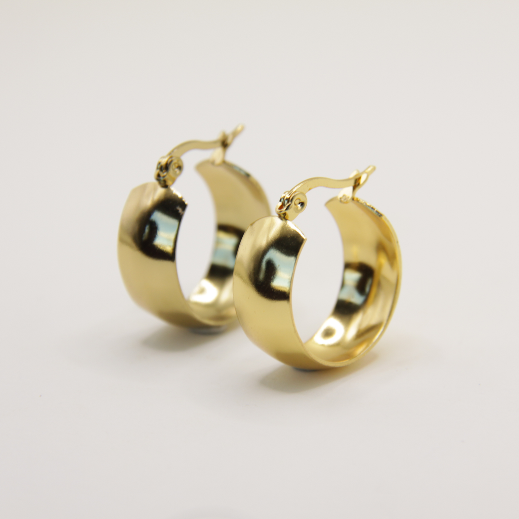 18k Gold plated small chunky earrings
