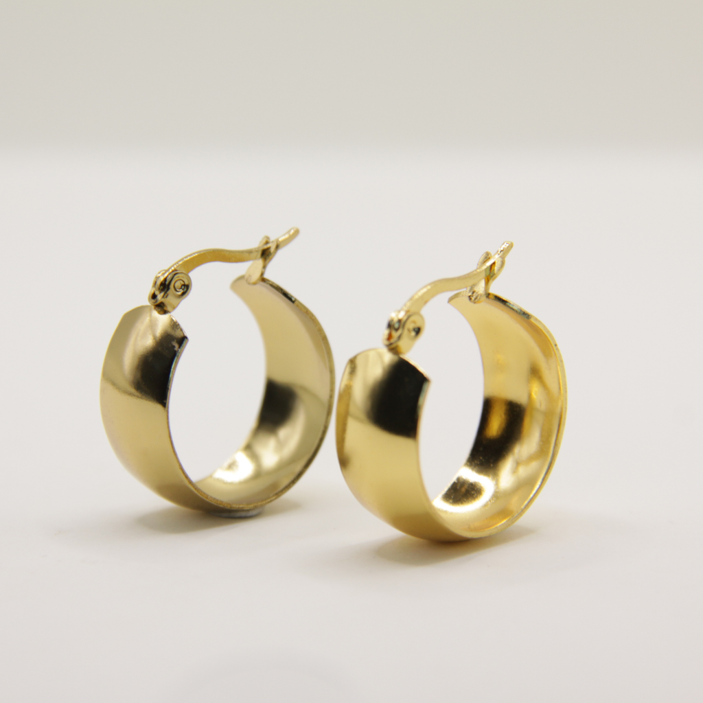 18k Gold plated small chunky earrings
