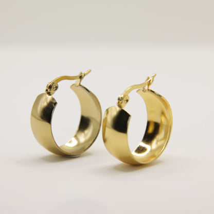 18k Gold plated small chunky earrings