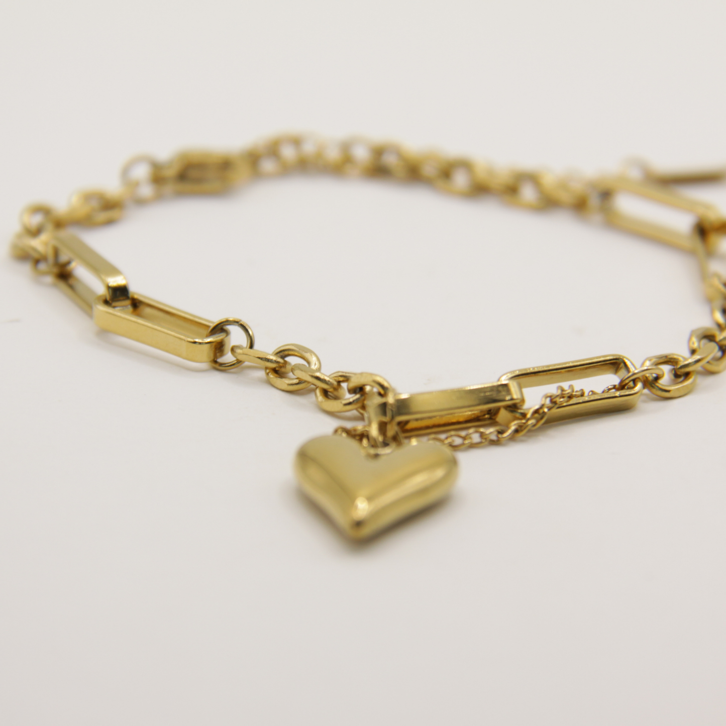 18k Gold plated heart bracelet