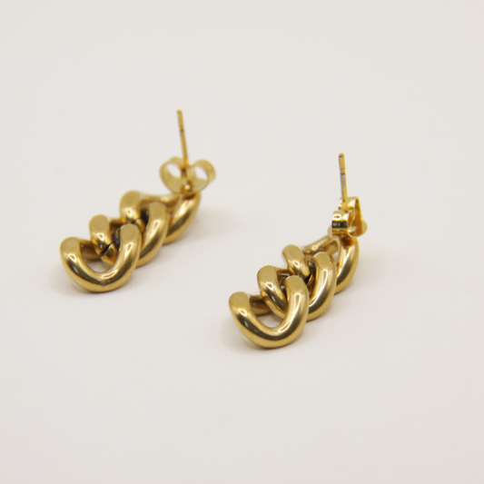 18k Gold plated chain earrings