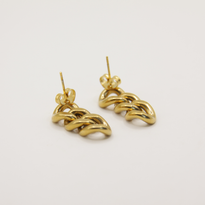 18k Gold plated chain earrings