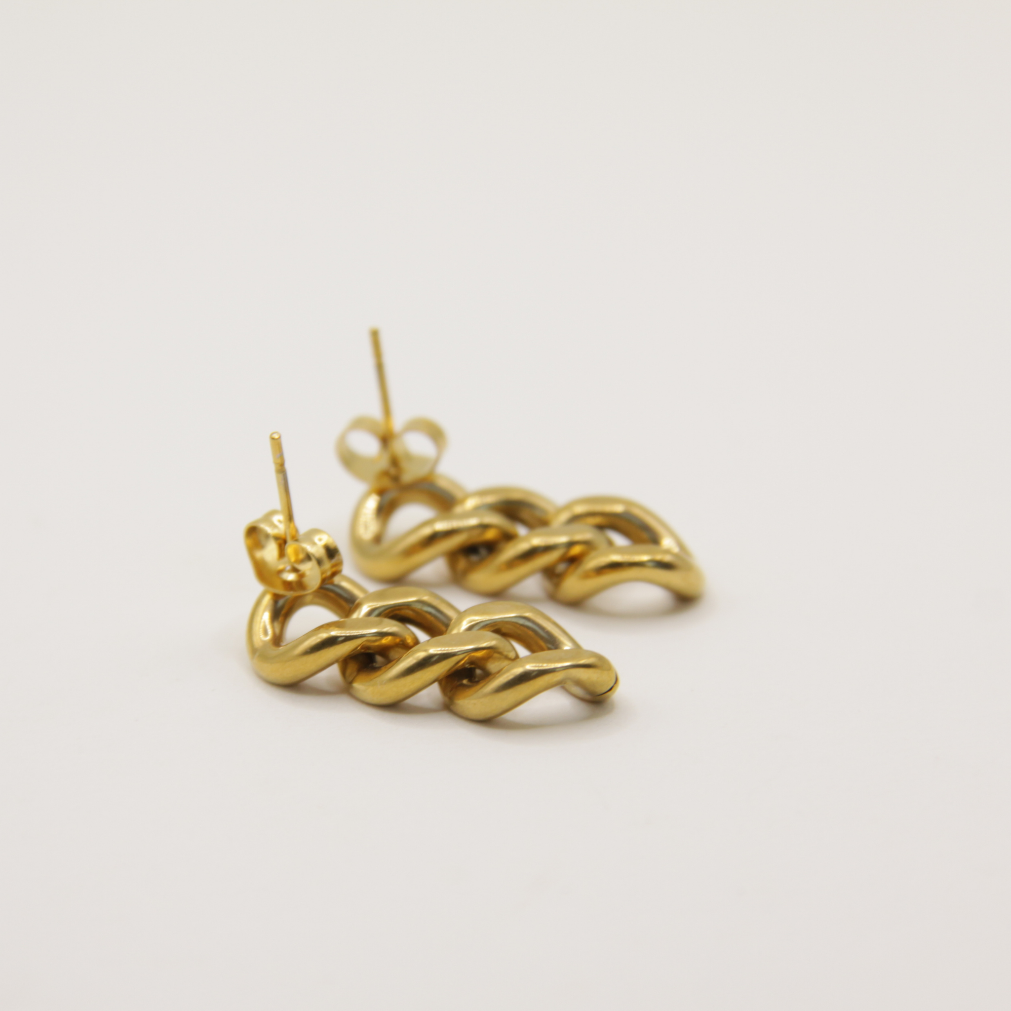 18k Gold plated chain earrings