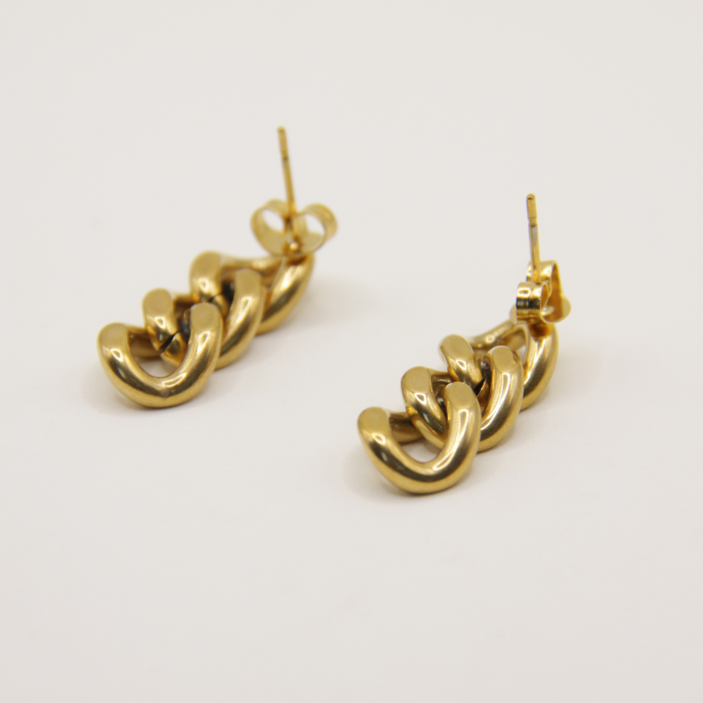 18k Gold plated chain earrings