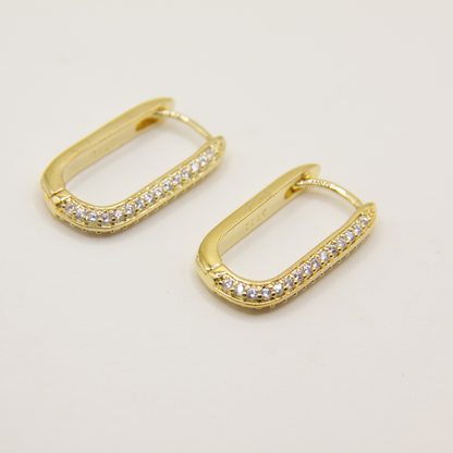 14k Gold plated zirconia earrings