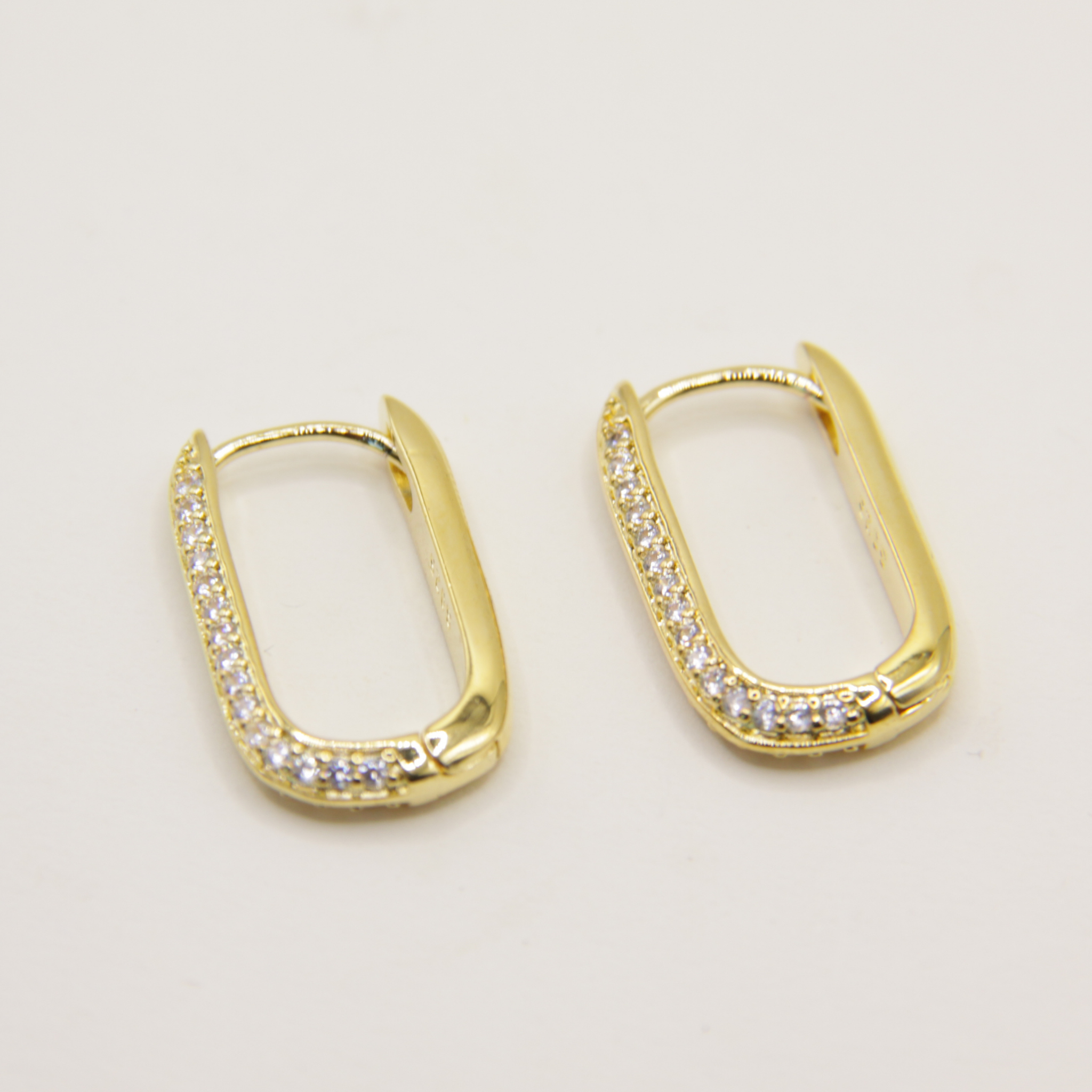 18k Gold plated zirkonia oorbellen