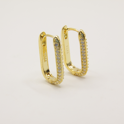 14k Gold plated zirconia earrings