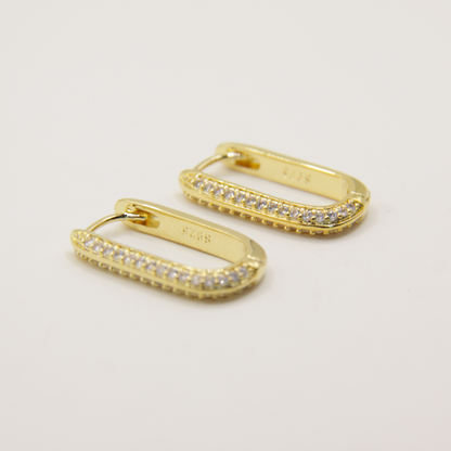 14k Gold plated zirconia earrings