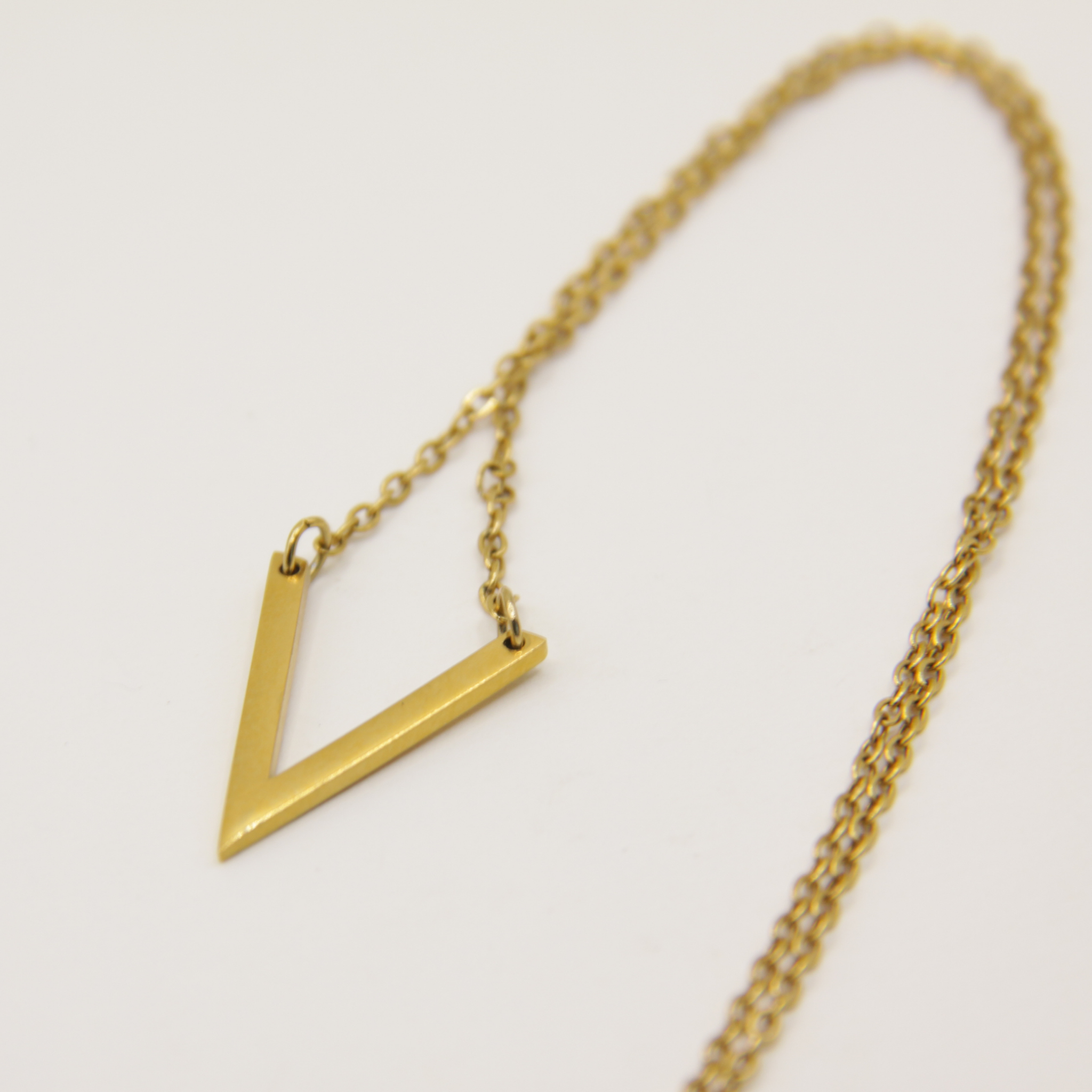 18k Gold plated V-ketting