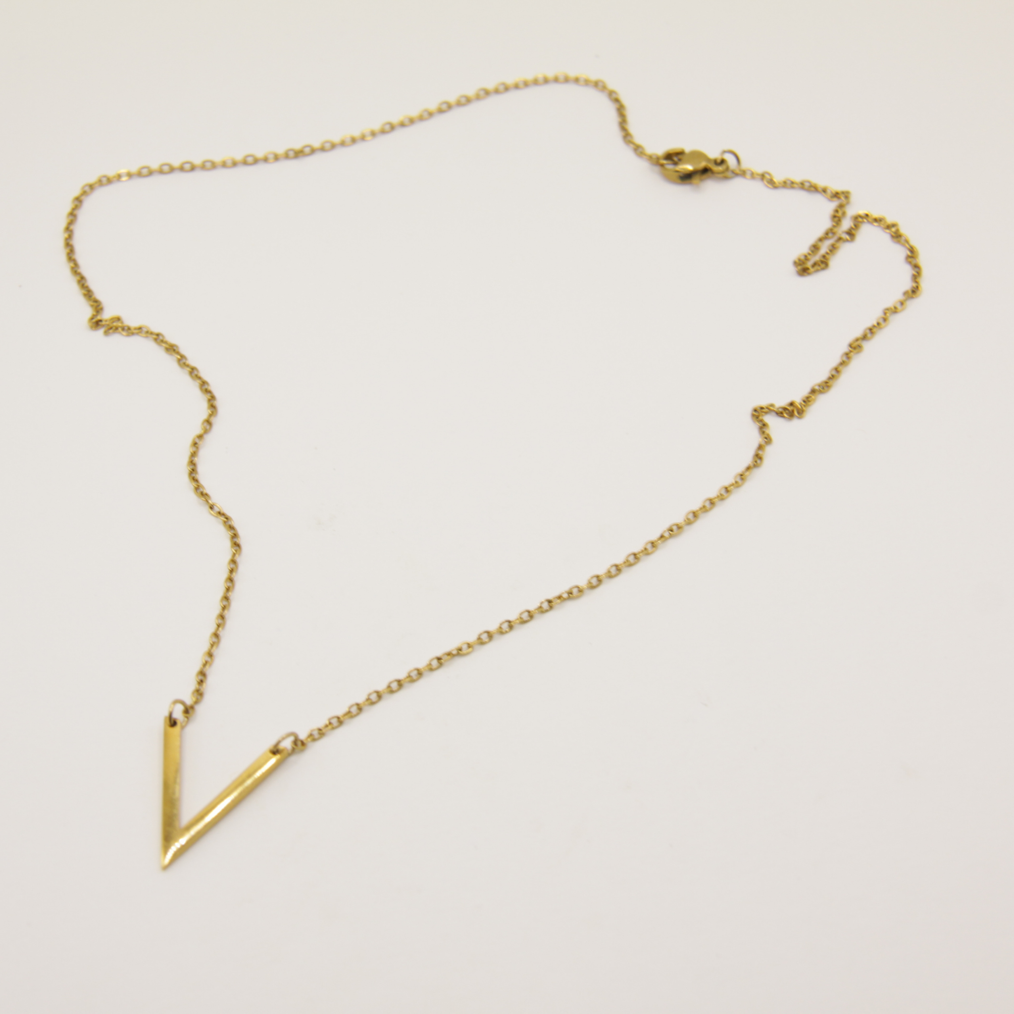 18k Gold plated V-ketting