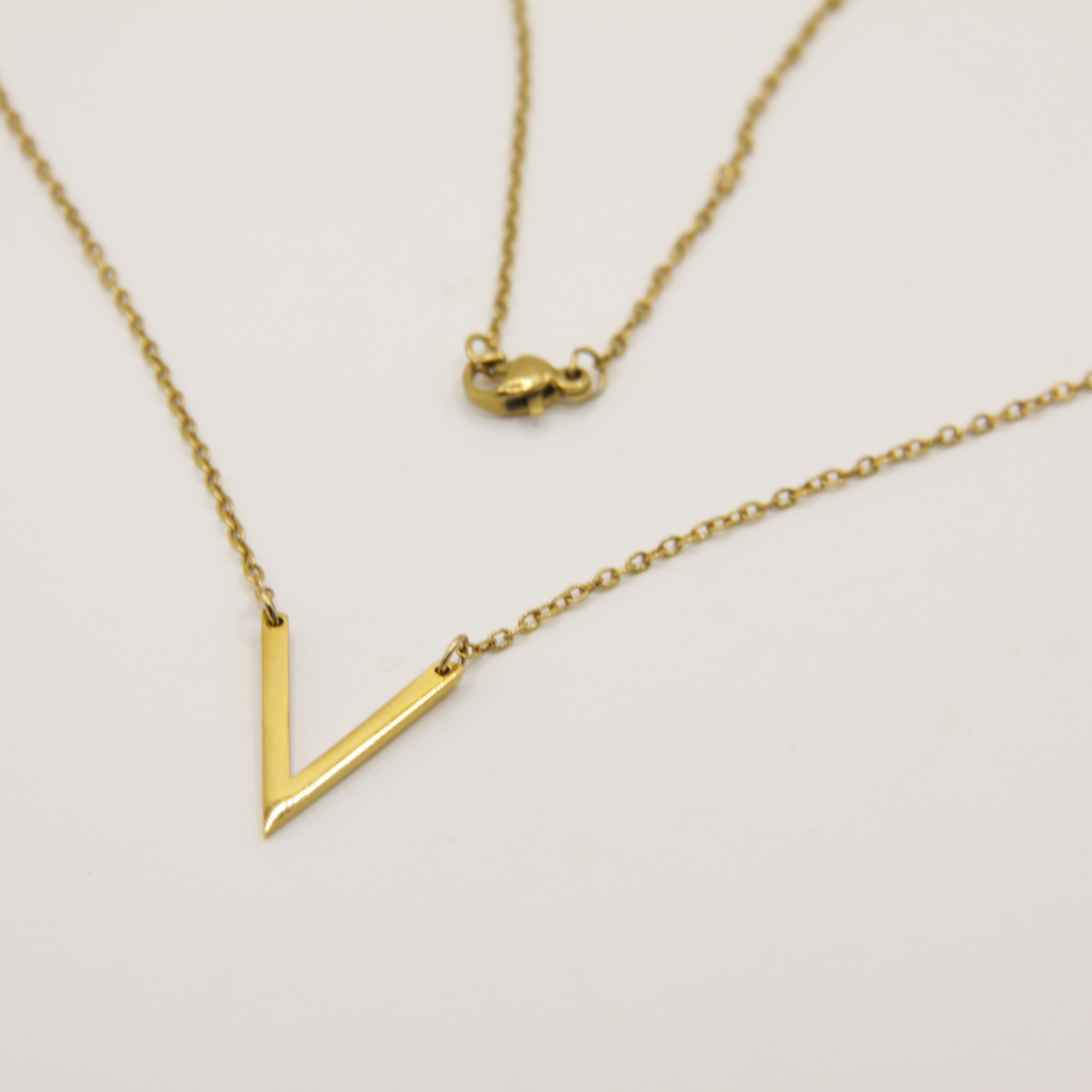 18k Gold plated V-ketting