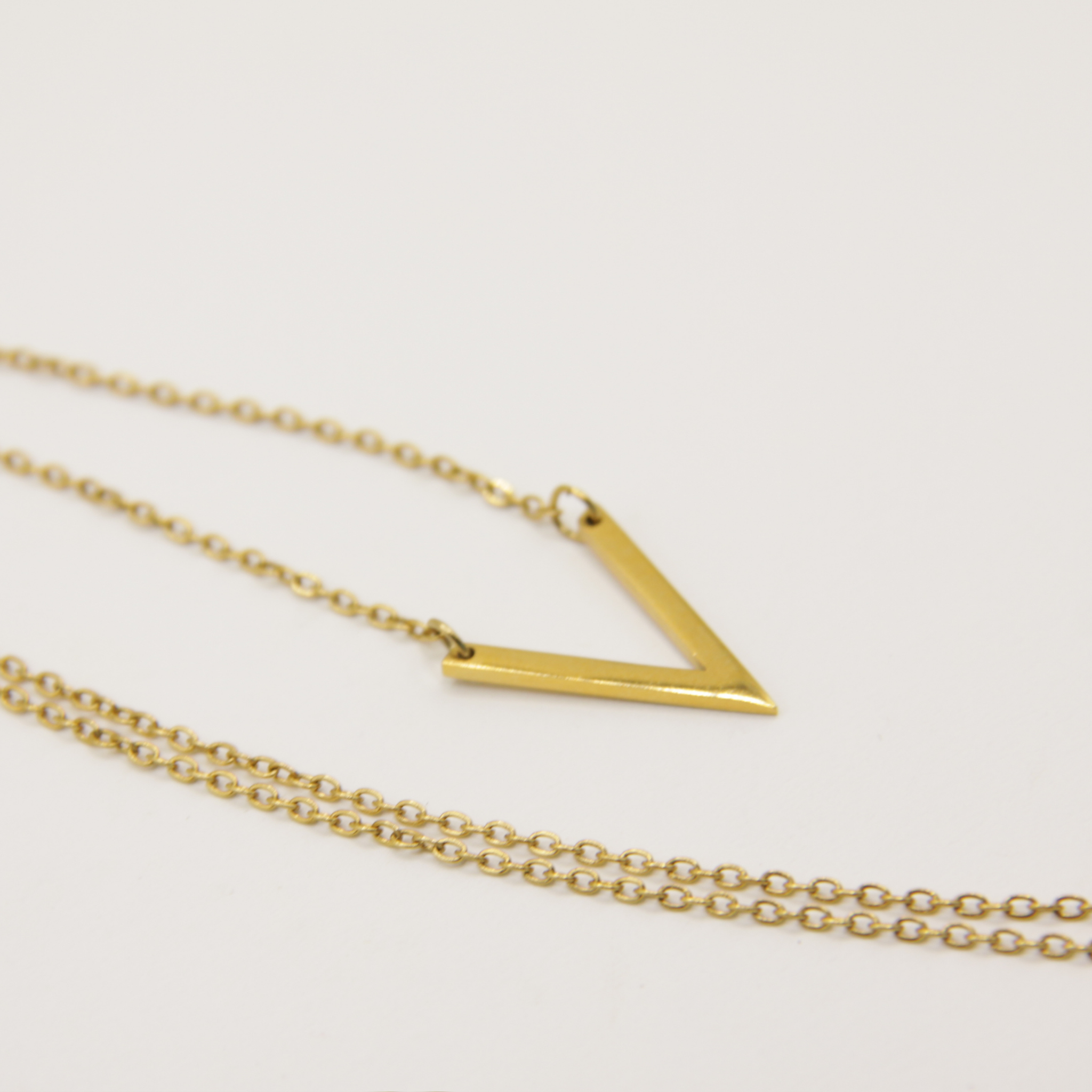 18k Gold plated V-ketting