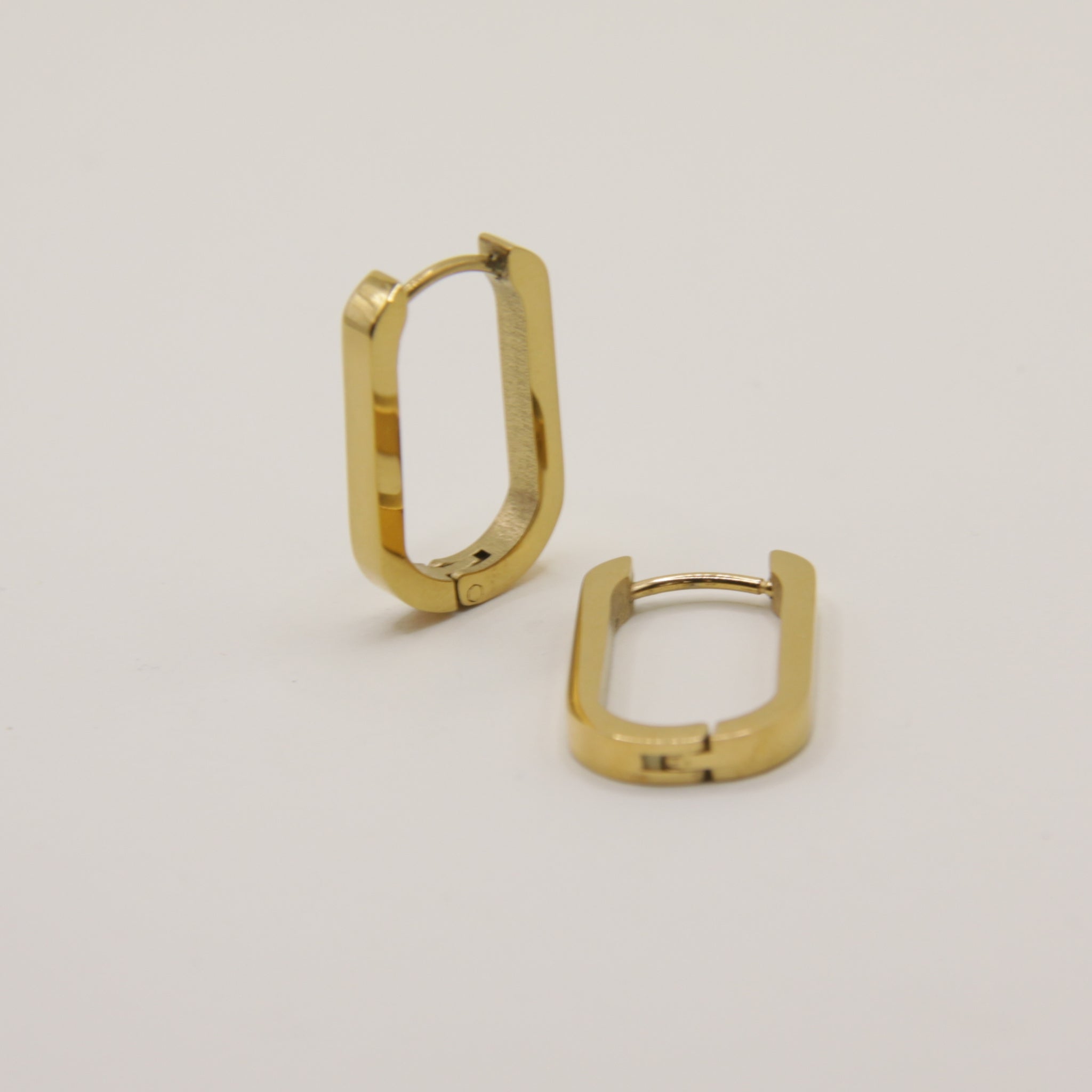 18k Gold plated ovale oorbellen