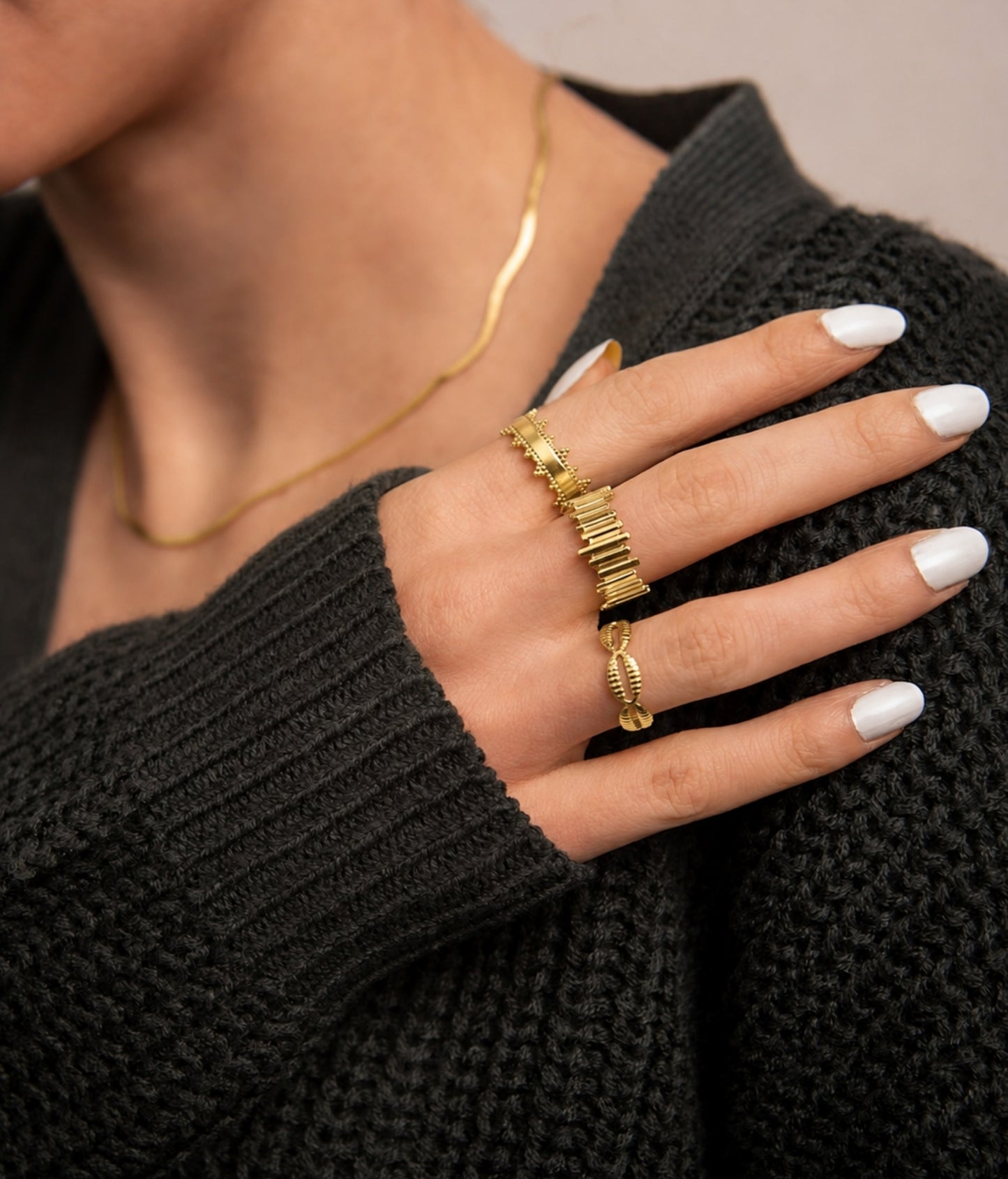 18k Gold plated queen ring