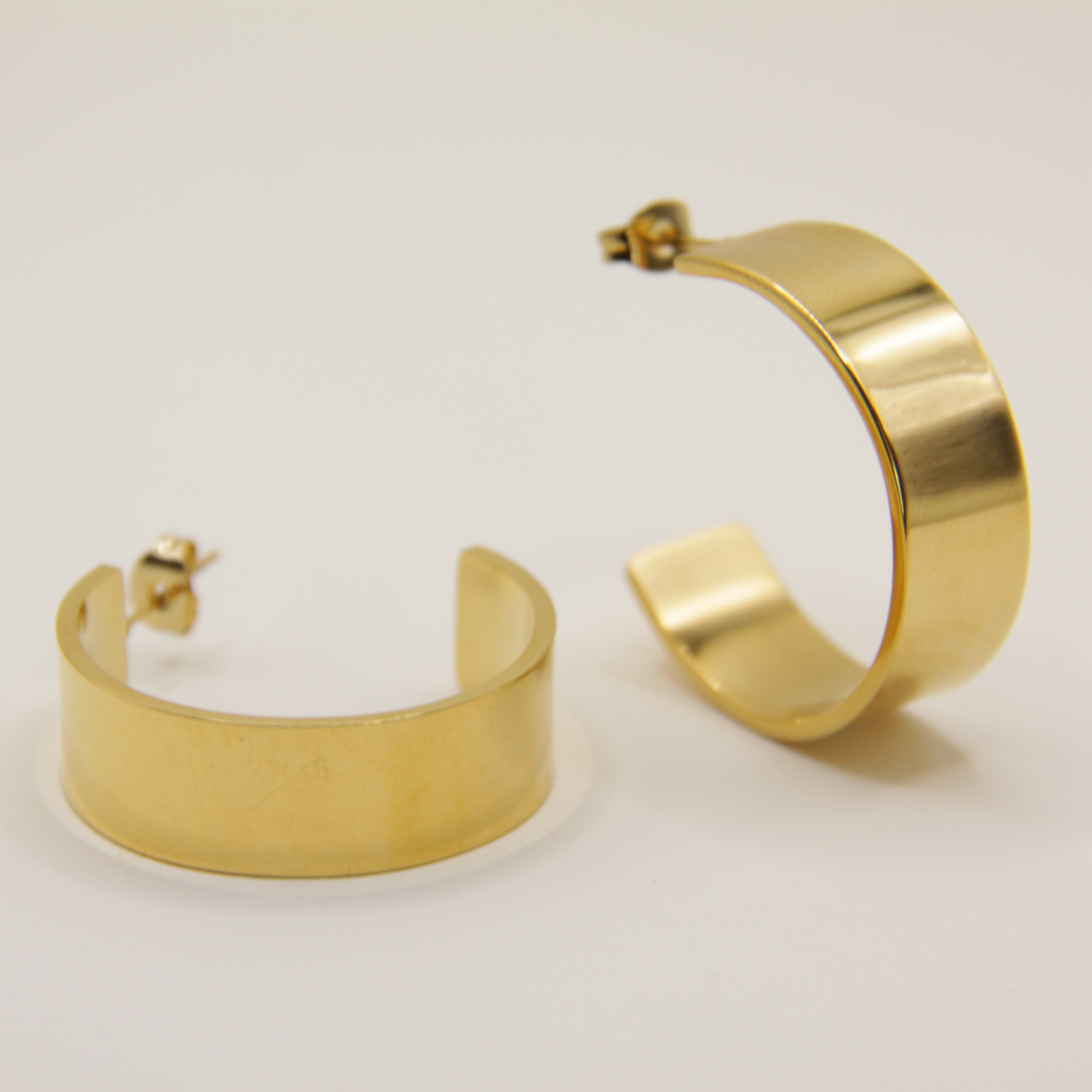 18k Gold plated chunky oorbellen