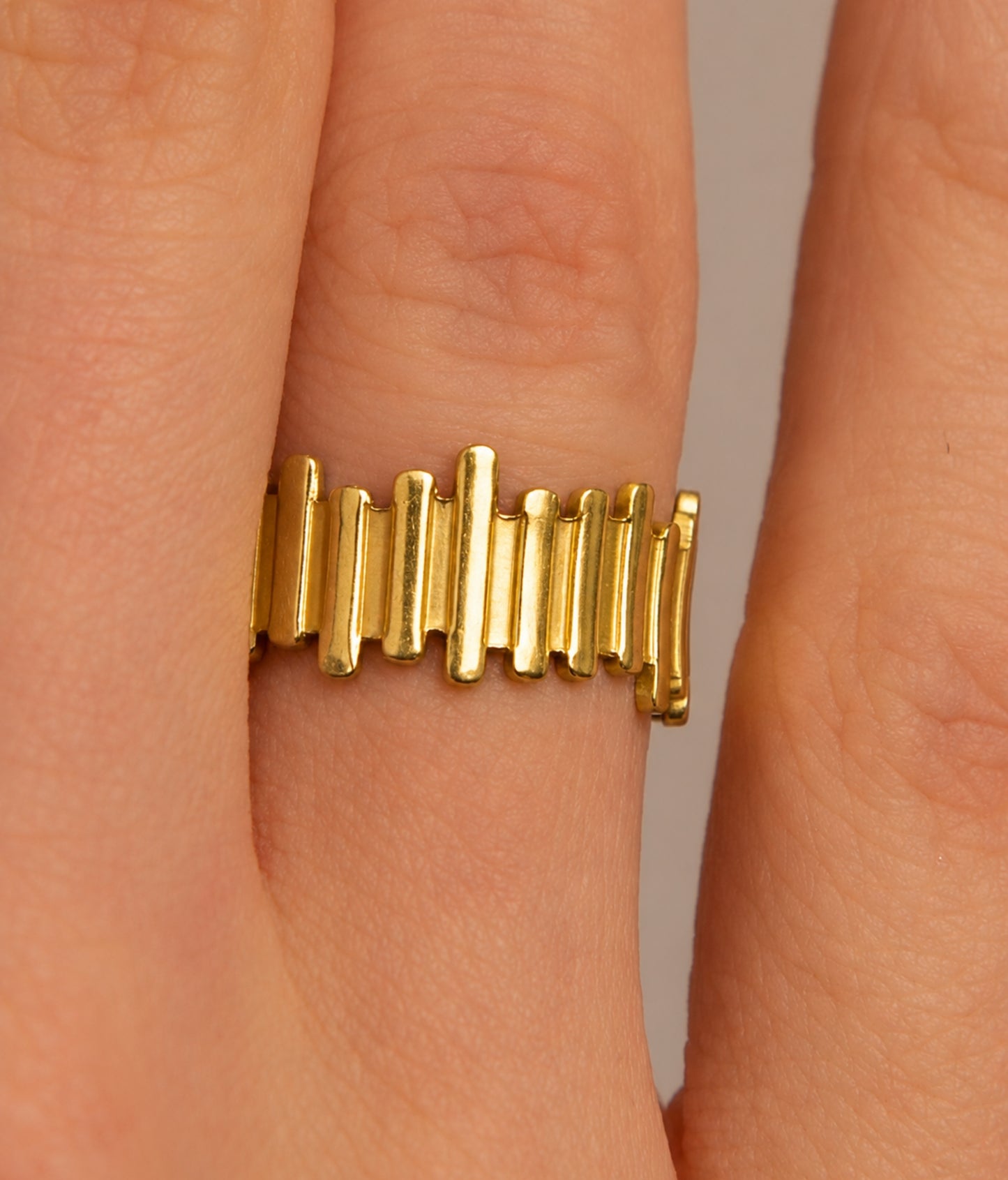 18k Gold plated city ring