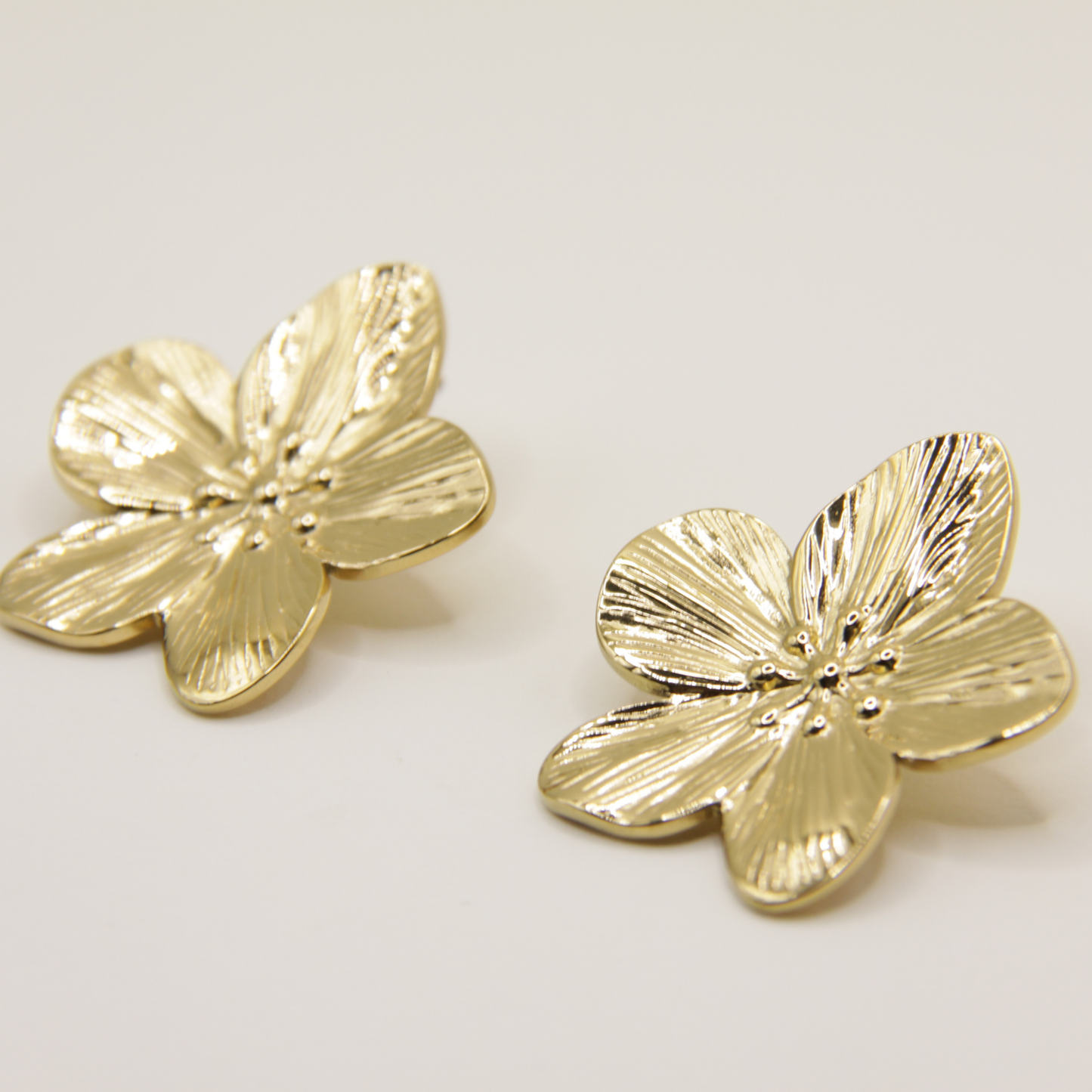 18k gold plated flower earrings