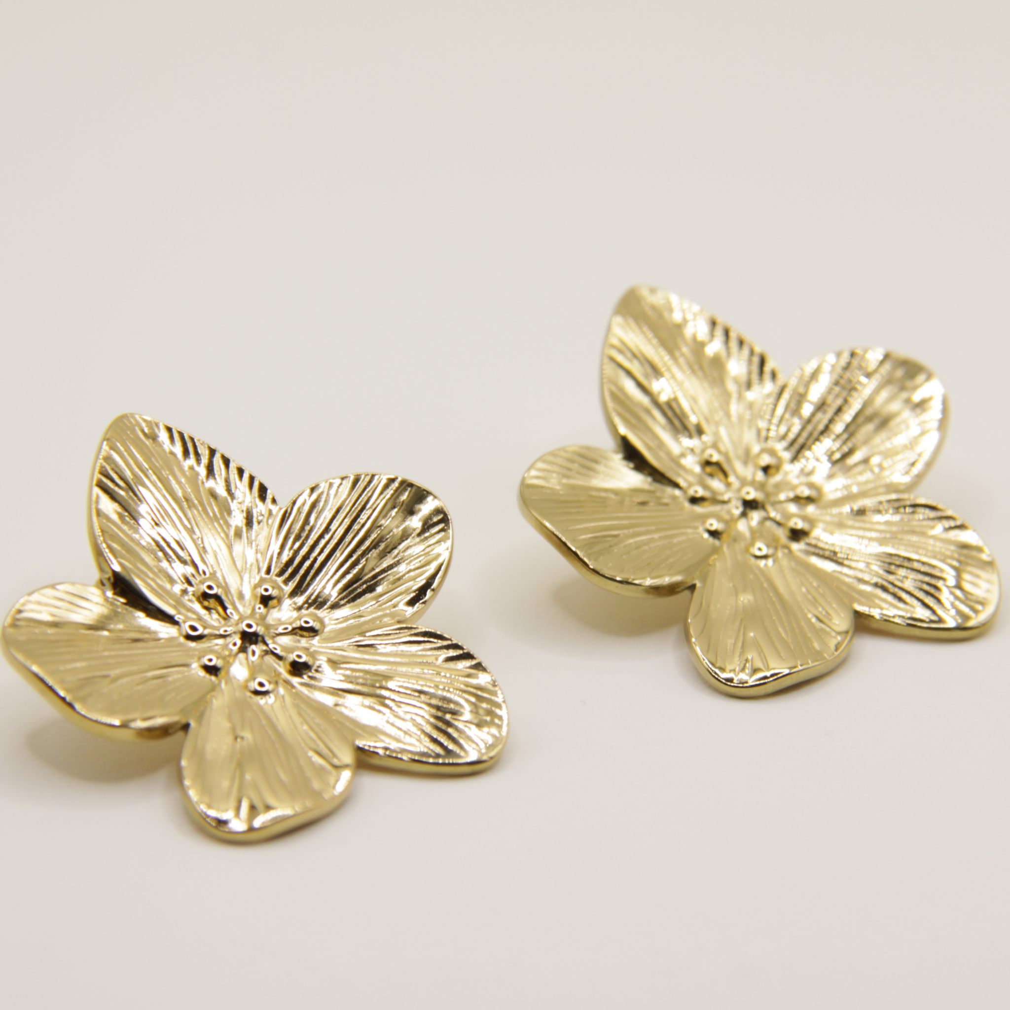 18k gold plated flower earrings