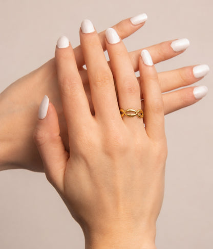 18k Gold plated seashell ring