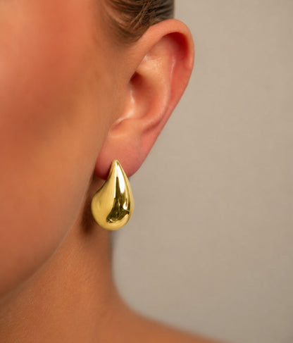 18k Gold plated tear earrings