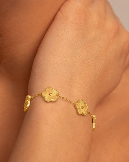 18k Gold plated flower bracelet