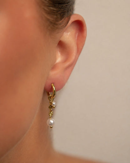 18k Gold plated pearl earrings