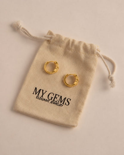 18k Gold plated triple heart earrings