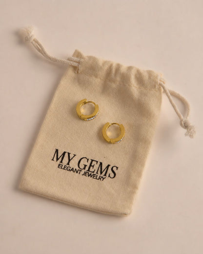 18k Gold plated zirkonia earrings