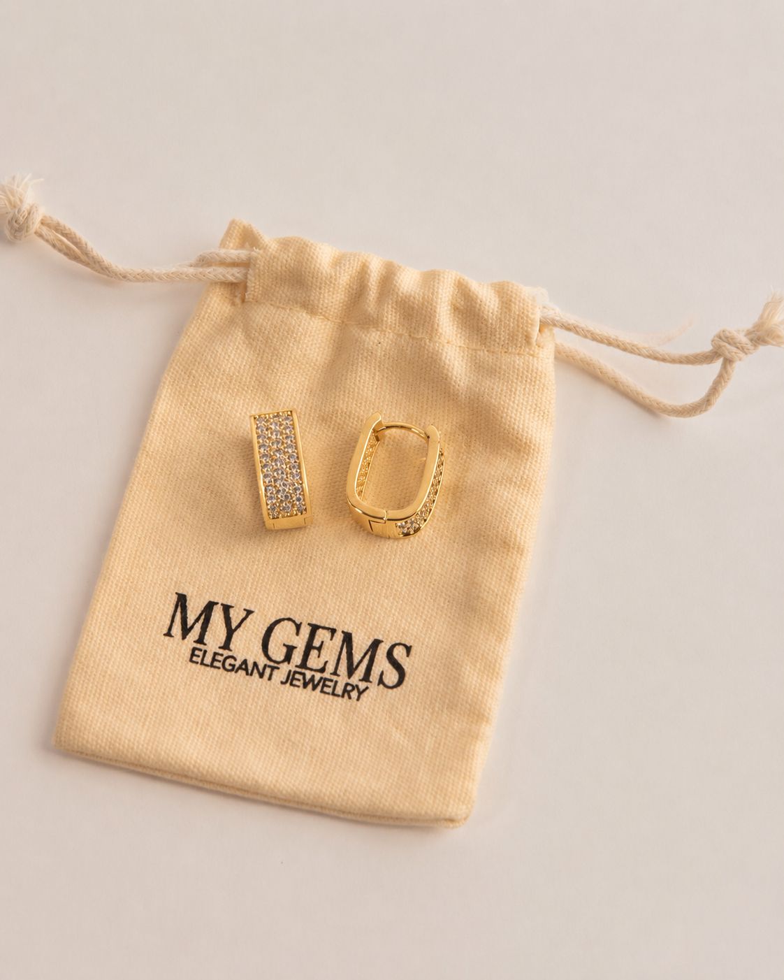18k Gold plated big zirkonia earrings