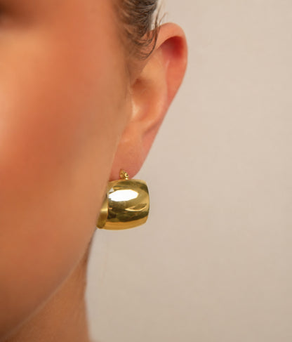 18k Gold plated huggies