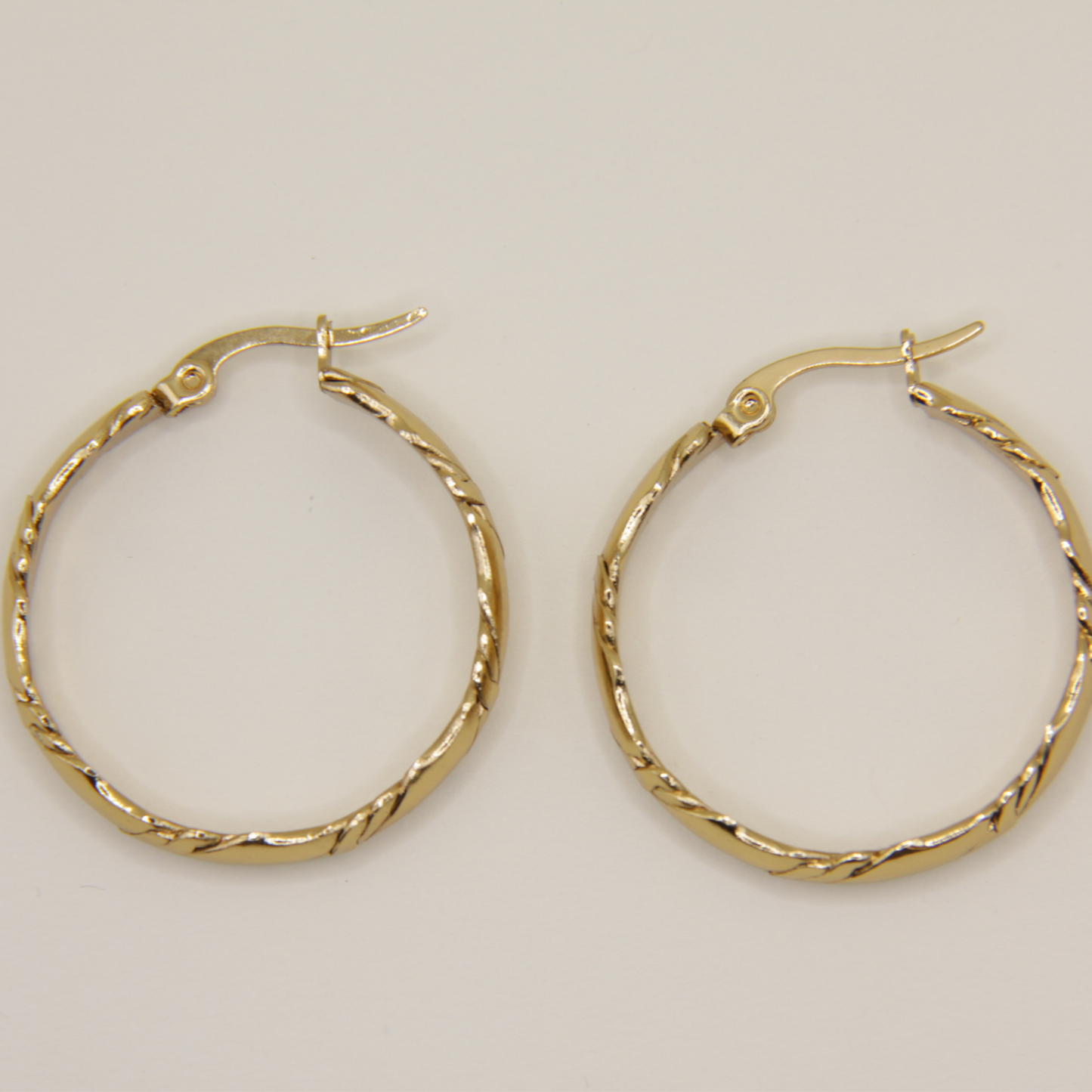 18k Gold plated slim flat hoops