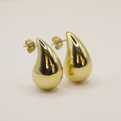 18k Gold plated tear earrings