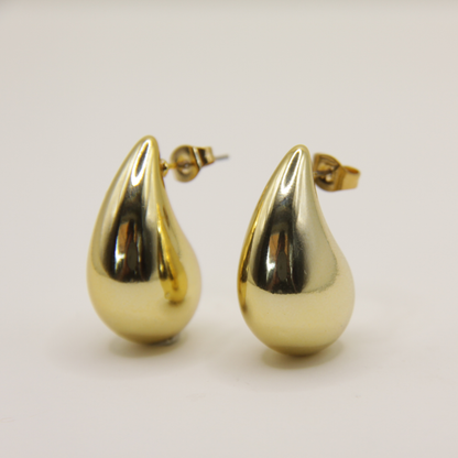 18k Gold plated tear earrings