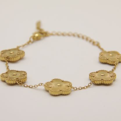 18k Gold plated flower bracelet