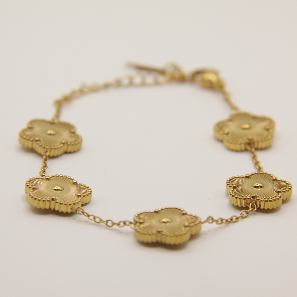 18k Gold plated flower bracelet