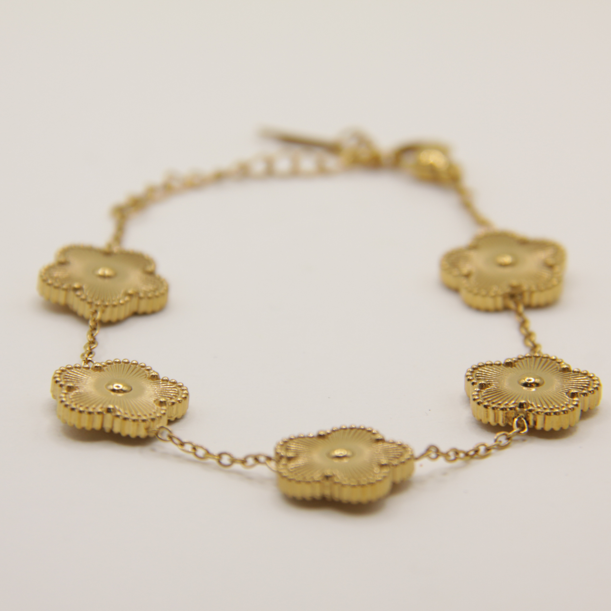 18k Gold plated flower bracelet