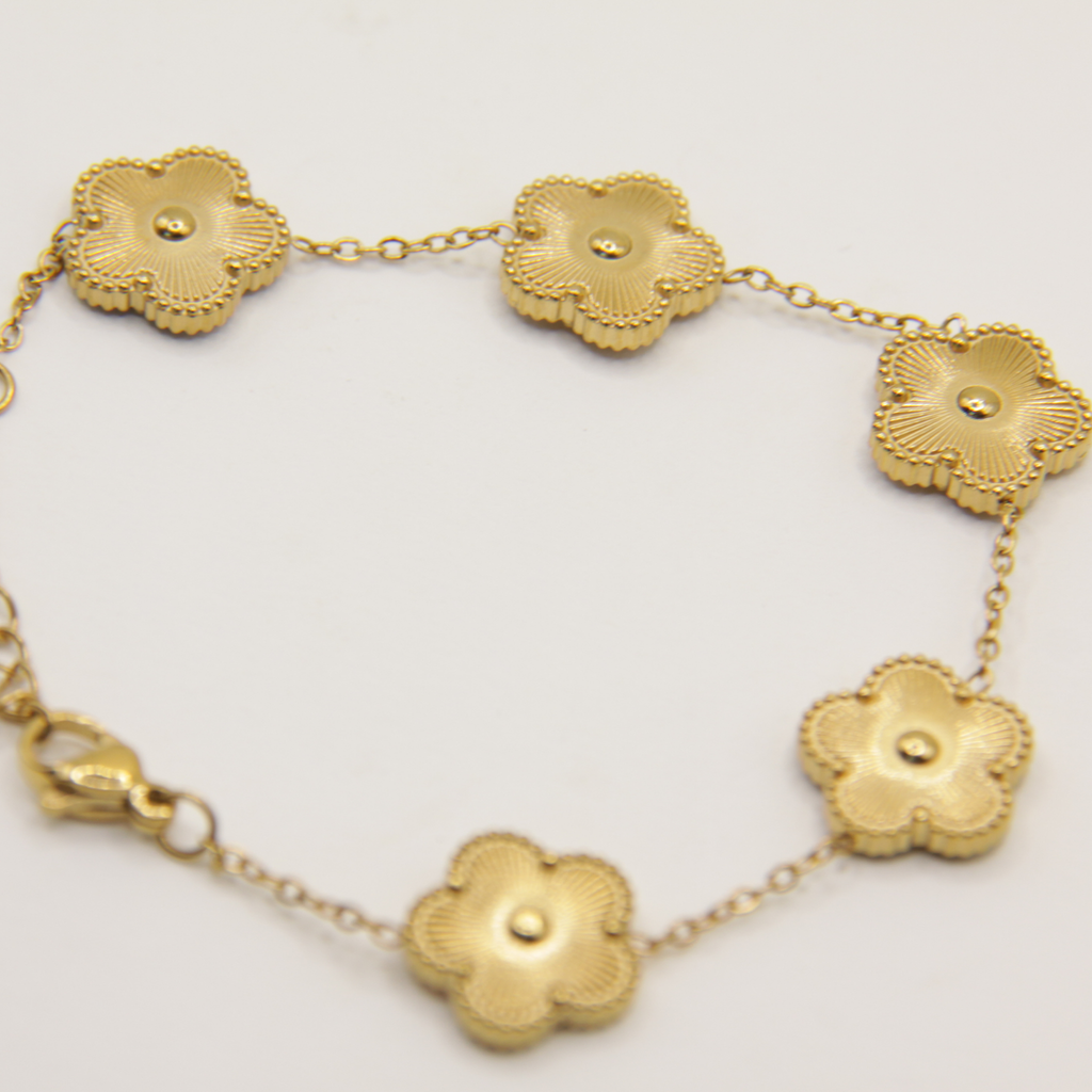 18k Gold plated flower bracelet