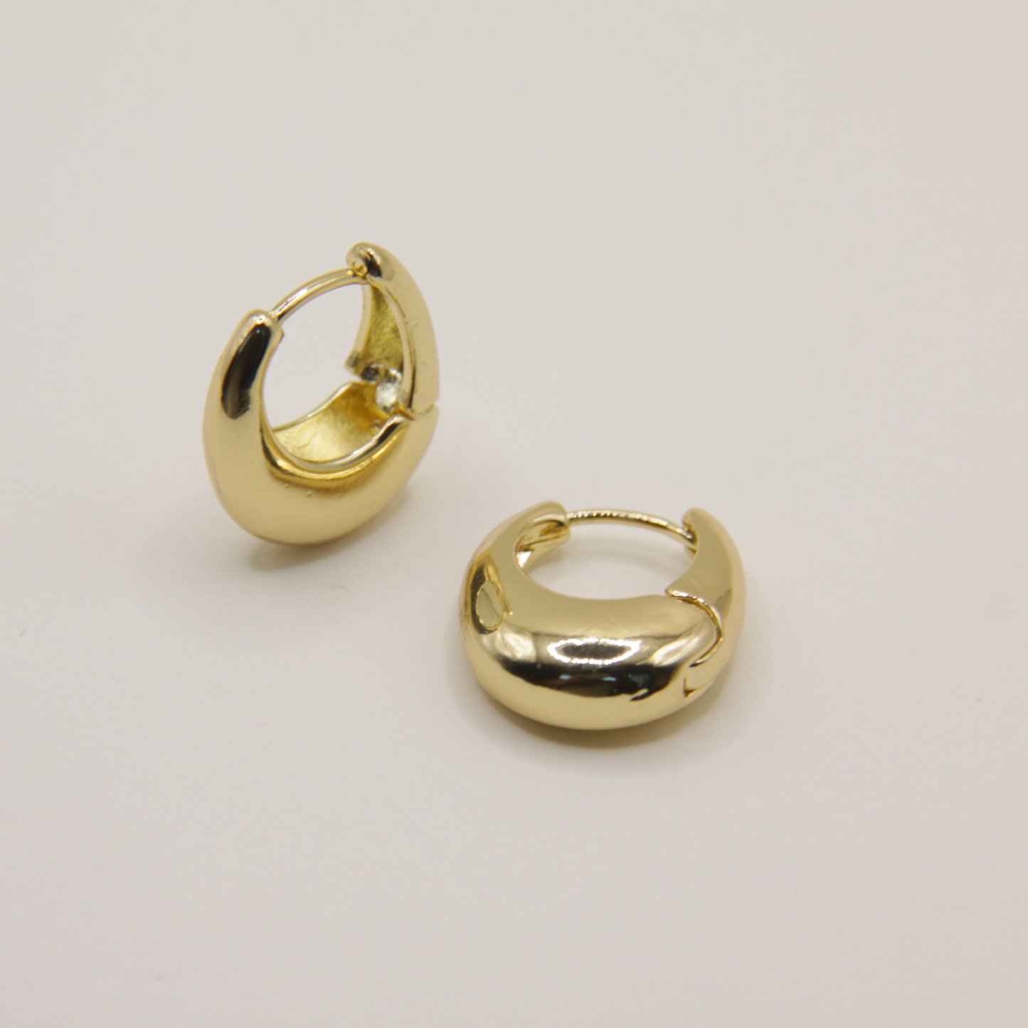 14k Gold plated small oval earrings