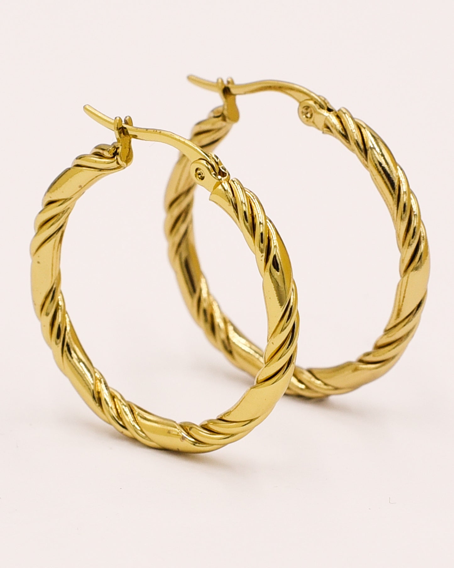 18k Gold plated Twist 'n Fold Hoops