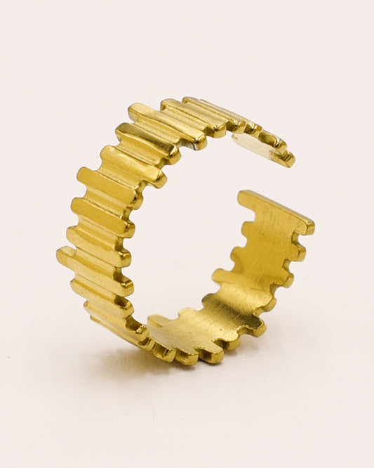 18k Gold plated city ring