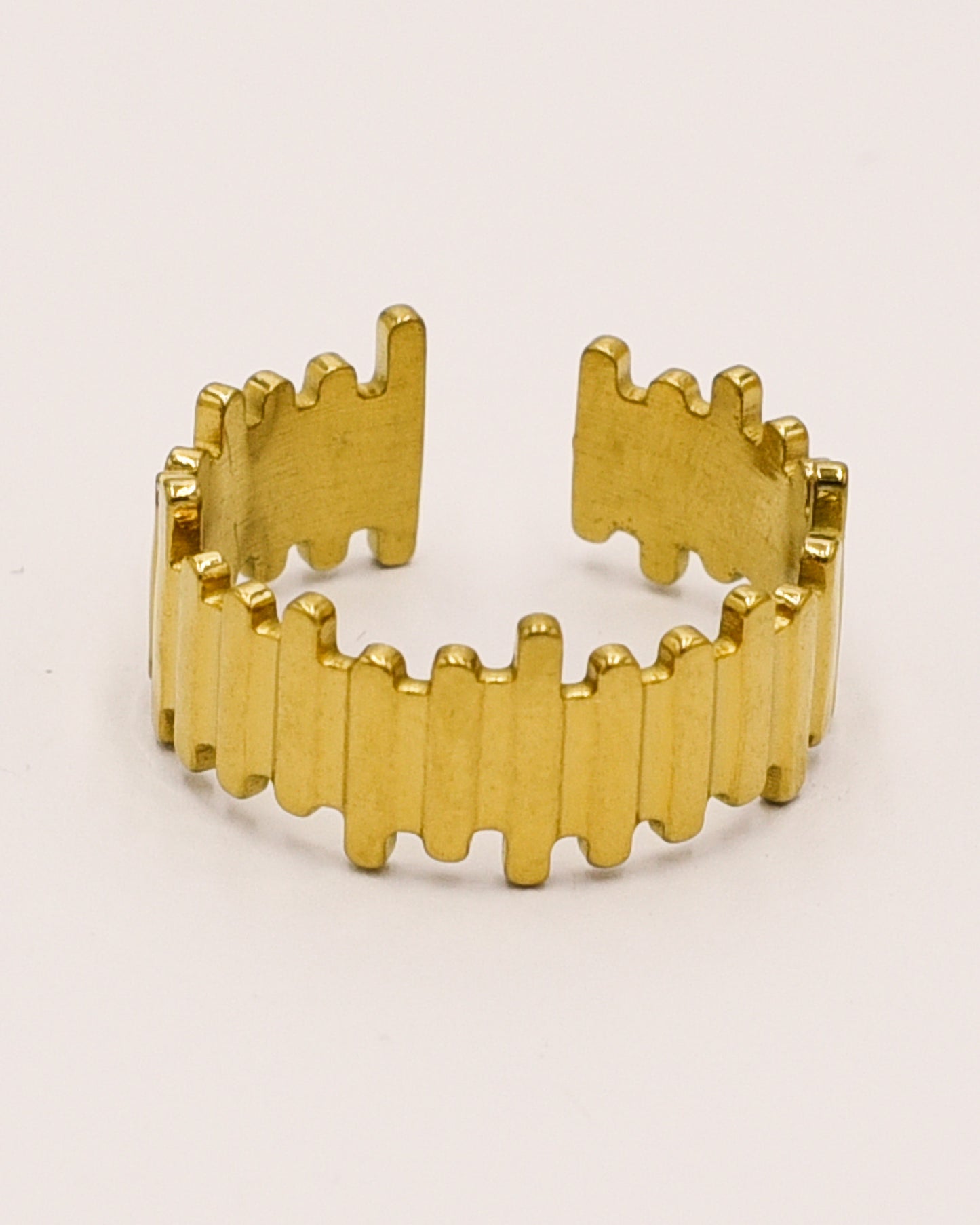 18k Gold plated city ring