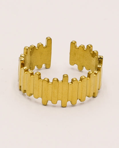 18k Gold plated city ring